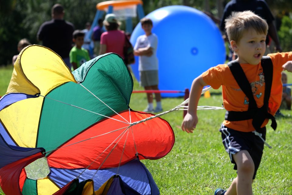 Kids having fun at a real Crazy Games birthday party in Palm Beach County