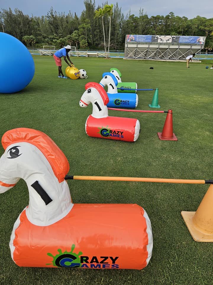 Kids having fun at a real Crazy Games birthday party in Palm Beach County
