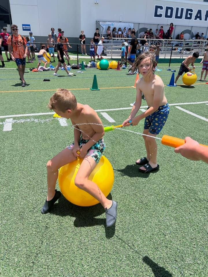 Kids having fun at a real Crazy Games birthday party in Palm Beach County