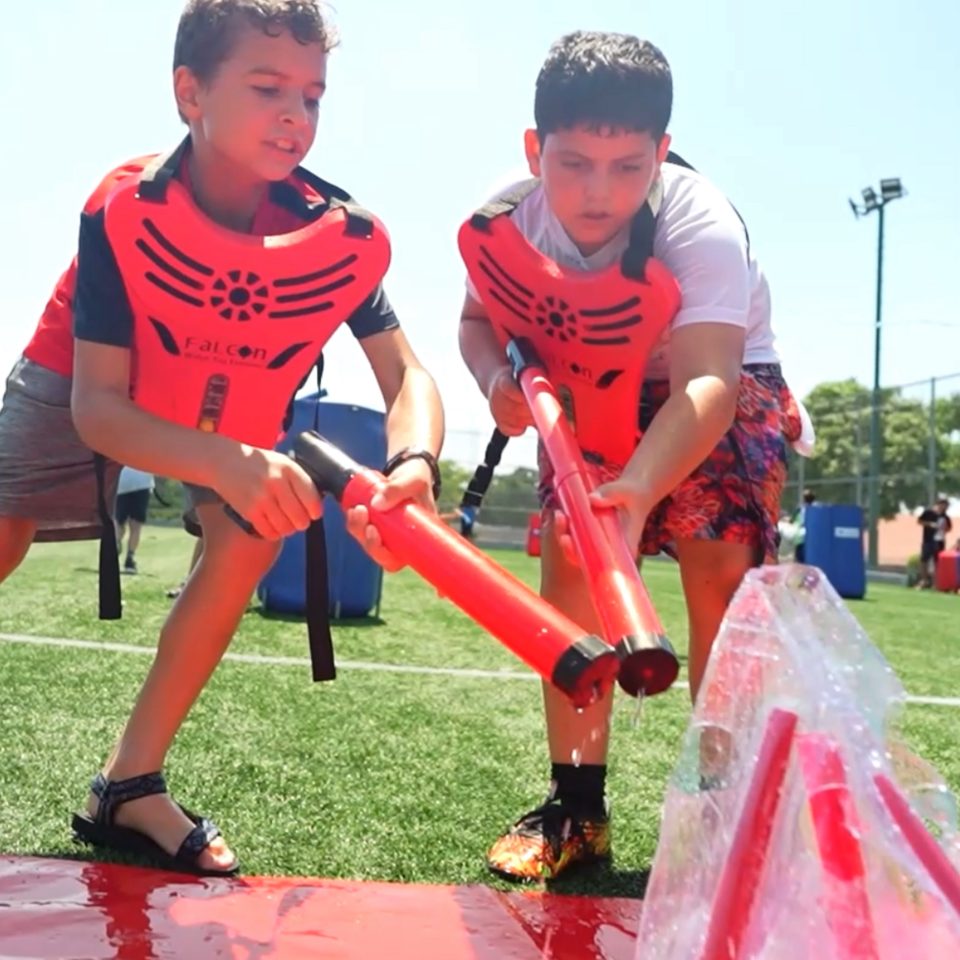 Kids having fun at a real Crazy Games birthday party in Palm Beach County