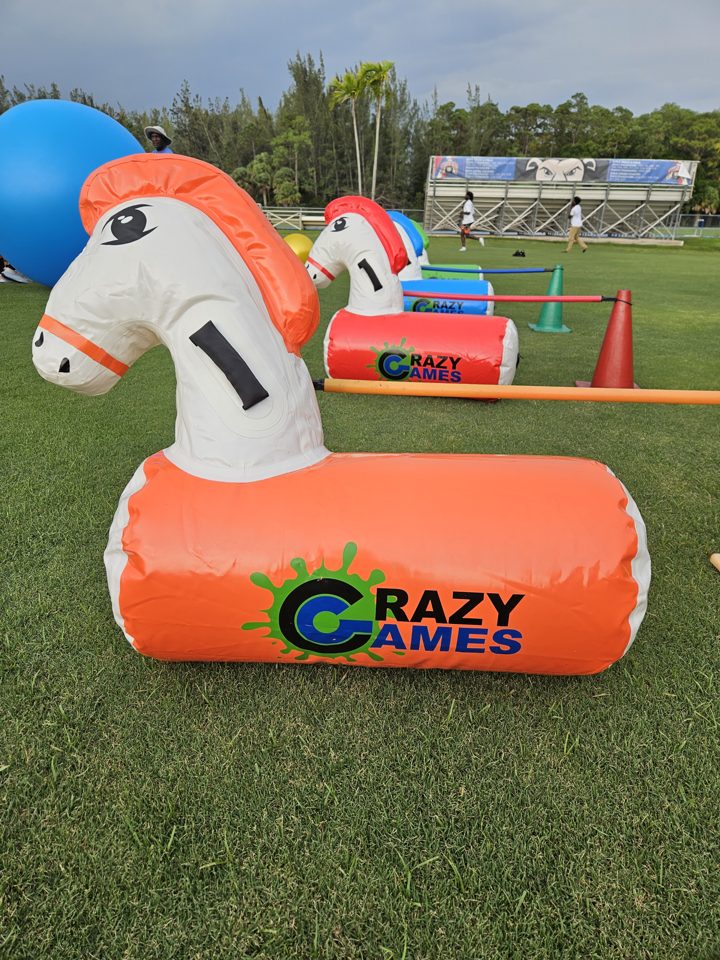 Kids having fun at a real Crazy Games birthday party in Palm Beach County