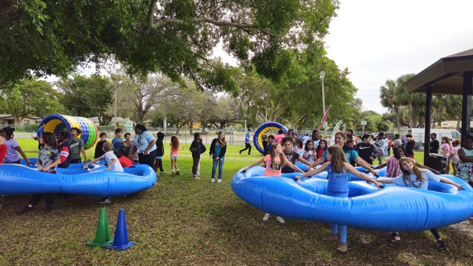 Guests enjoying a real Crazy Games event in Palm Beach County