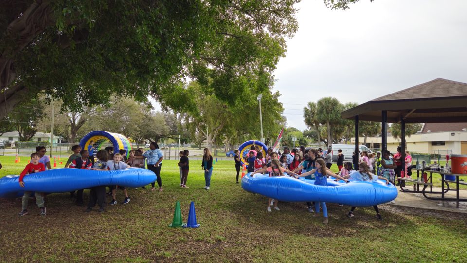 Guests enjoying a real Crazy Games event in Palm Beach County