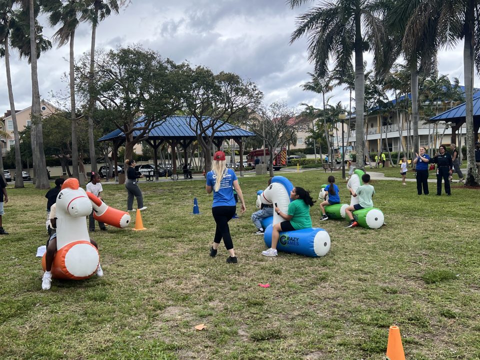 Guests enjoying a real Crazy Games event in Palm Beach County