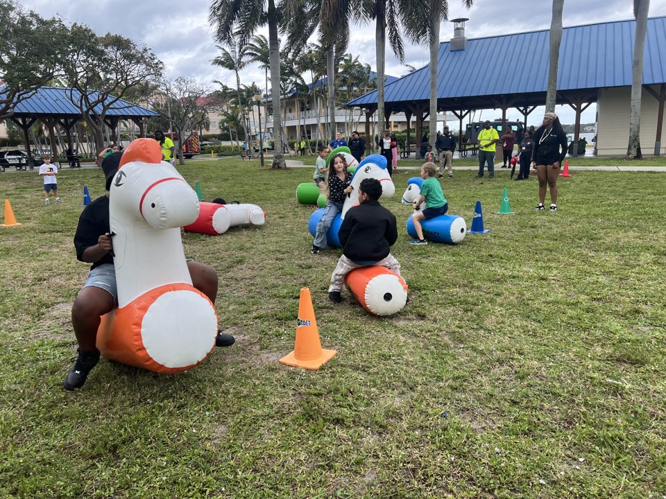 Guests enjoying a real Crazy Games event in Palm Beach County