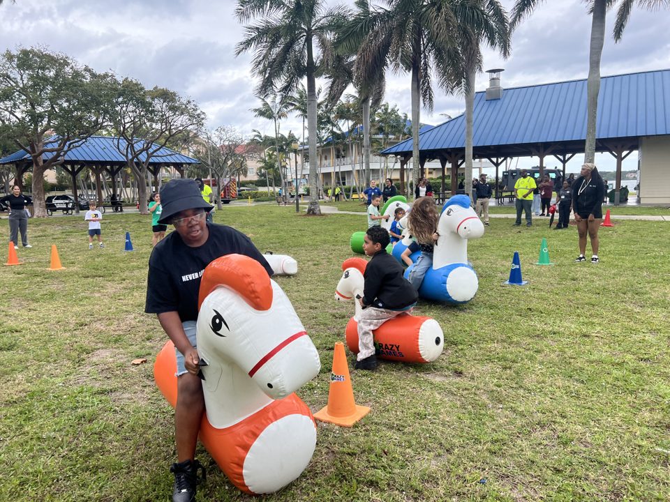 Guests enjoying a real Crazy Games event in Palm Beach County