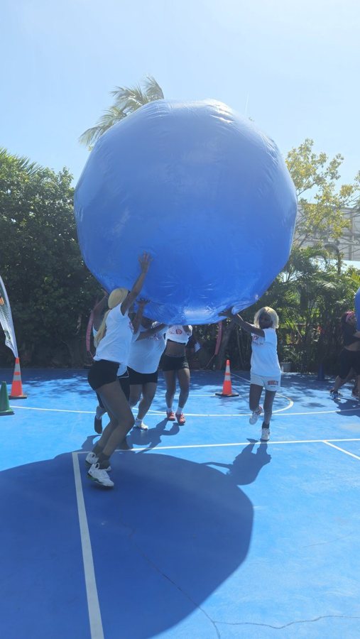 Giant Push Ball at a Crazy Games FL event