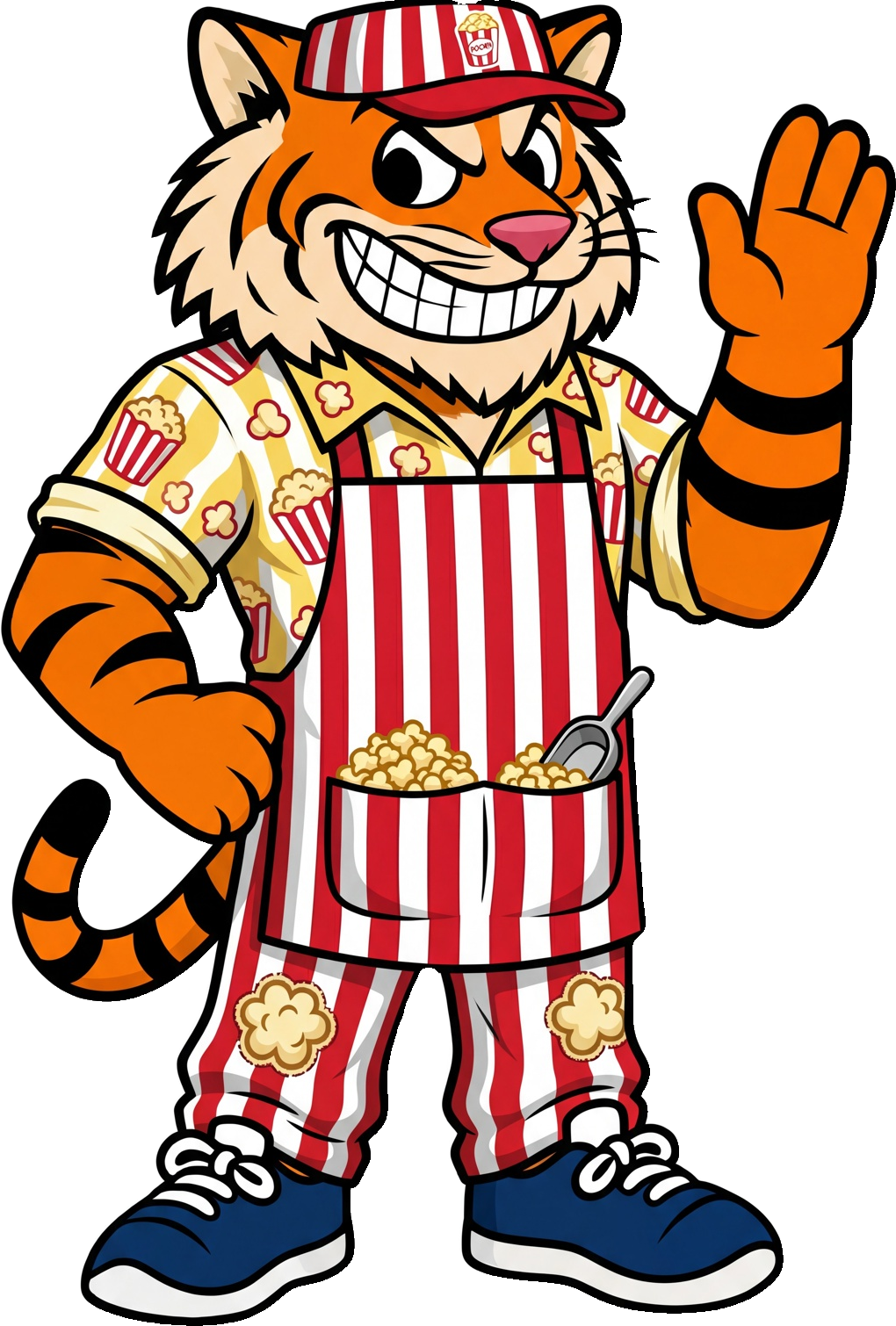 Tyler the Tyger with popcorn