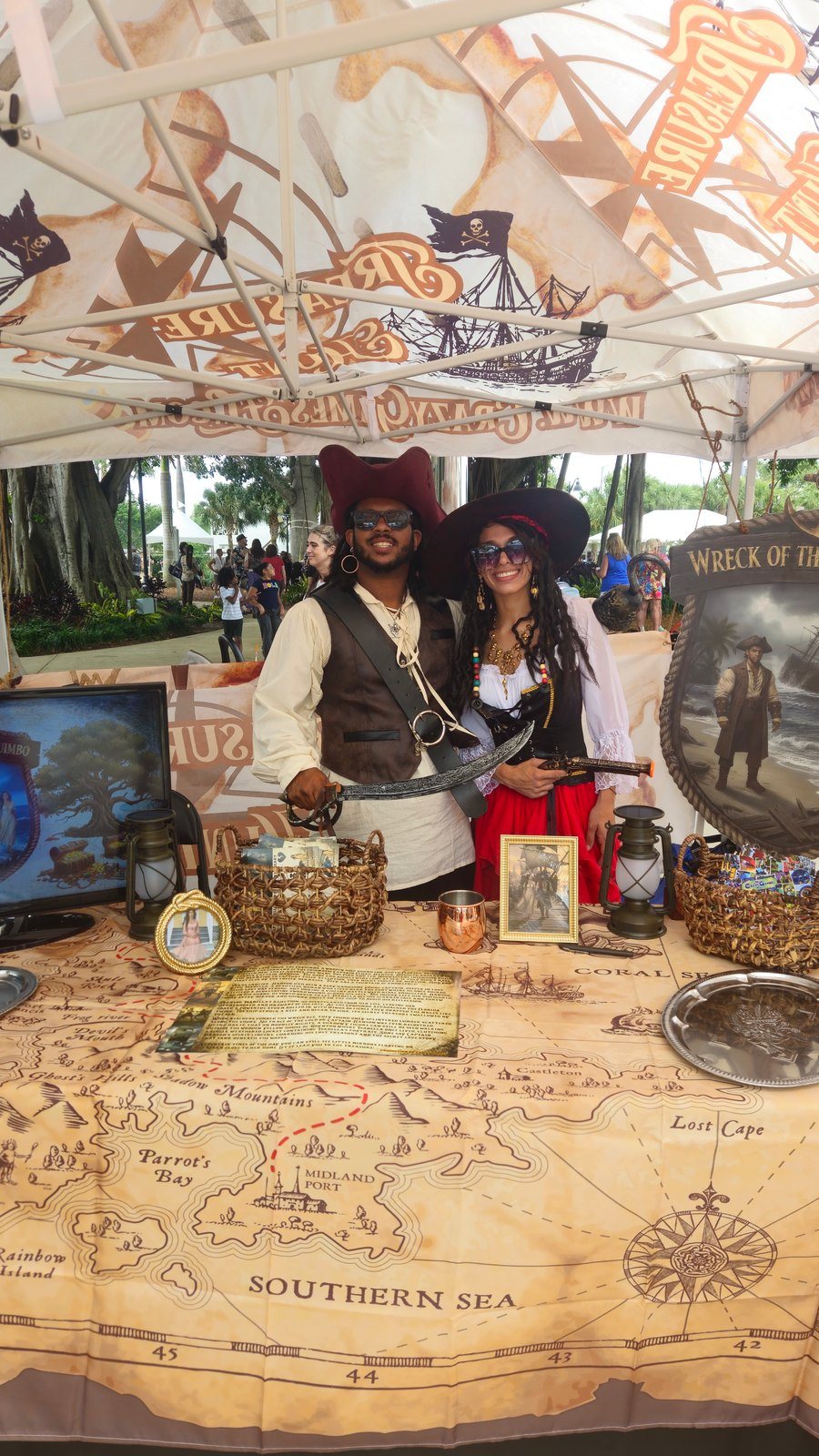 Pirate treasure hunt at a Crazy Games event