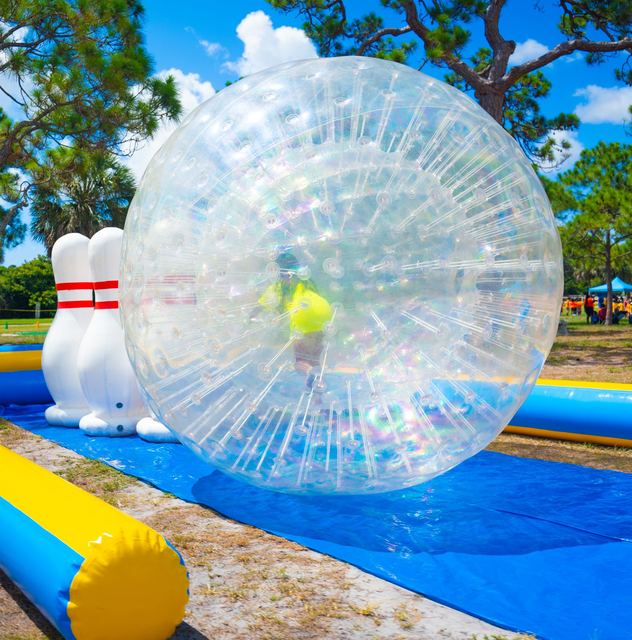 Giant Zorb Ball at a Crazy Games event