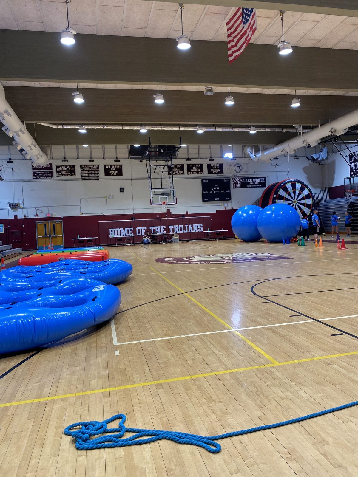 Giant Velcro Dart Board at a Crazy Games event