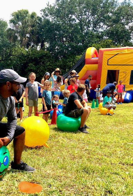 Jumbo Hop Balls at a Crazy Games event