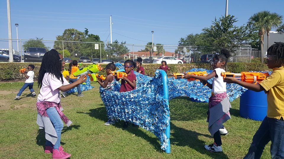 Nerf Wars at a Crazy Games event