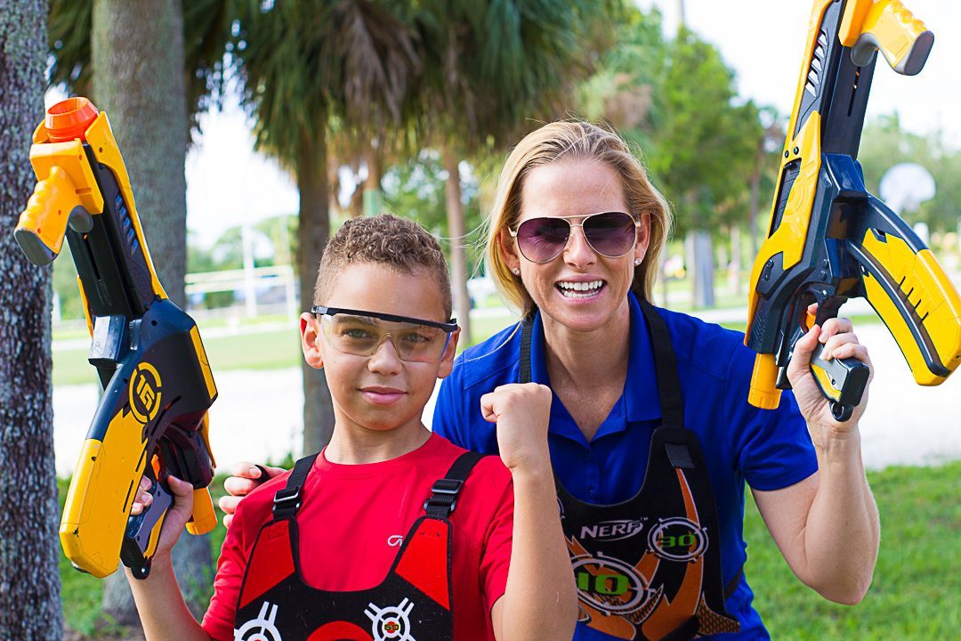 Nerf Blaster Game at a Crazy Games event