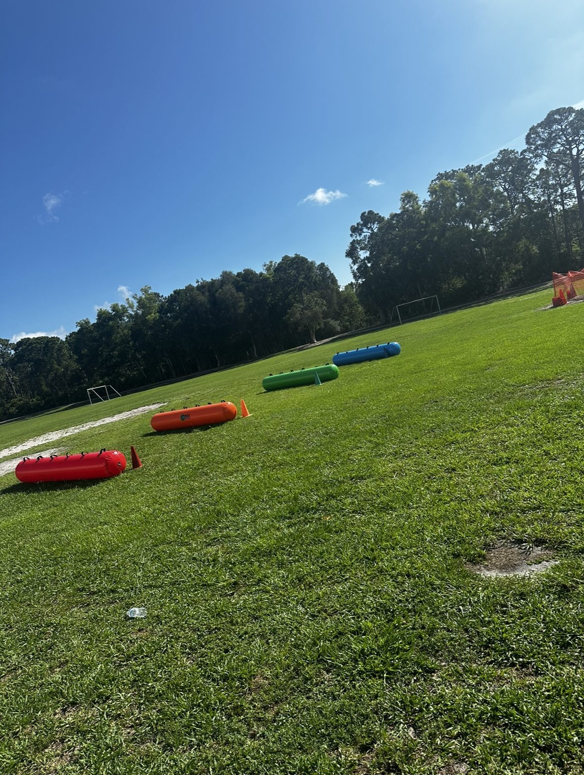 Field day setup at a Crazy Games event
