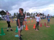 Giant Push Ball at a Crazy Games event