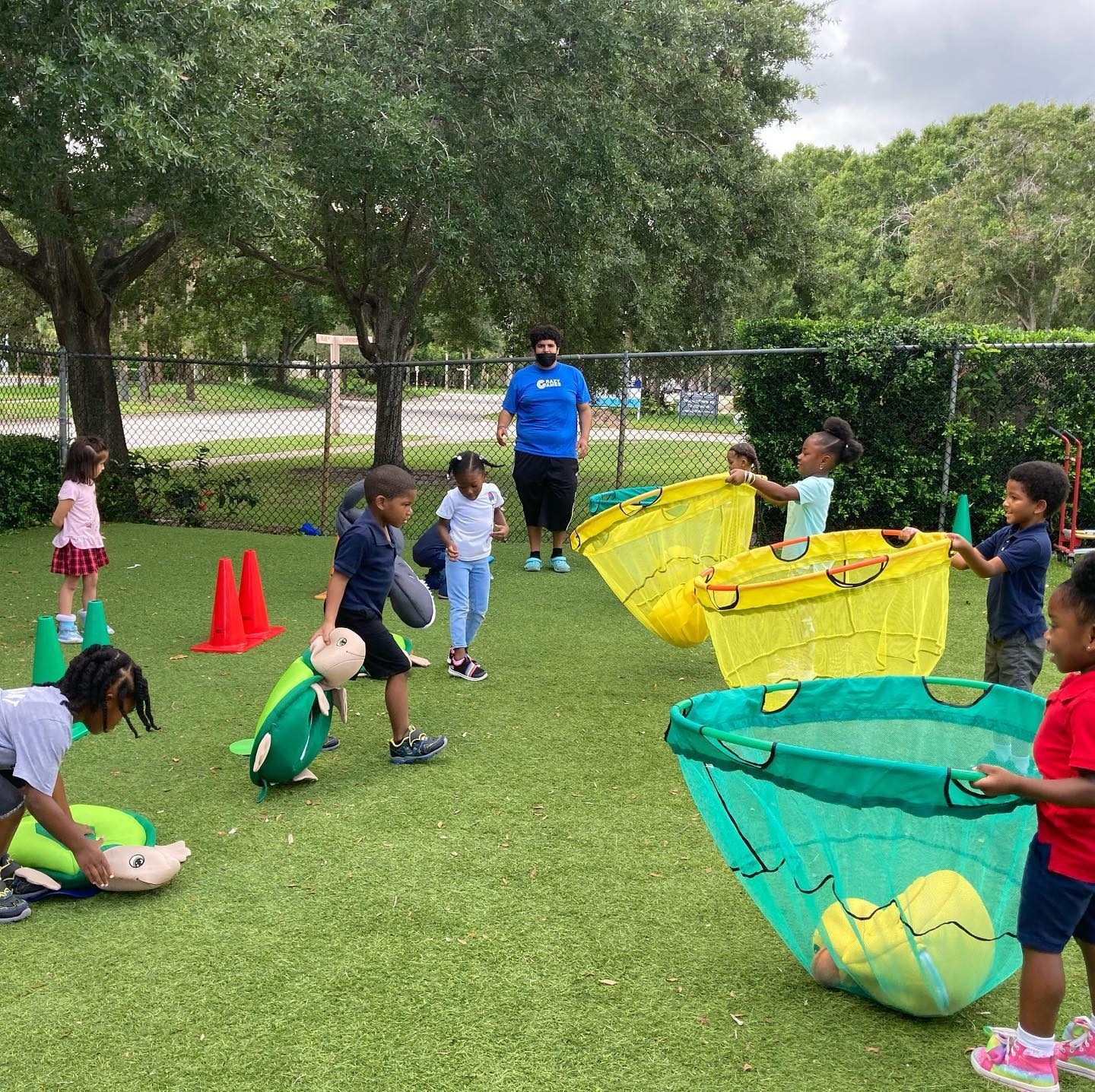 Field day games at a Crazy Games event