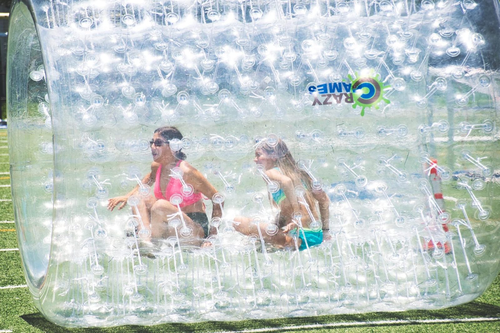 Clear Hamster Wheels at a Crazy Games event