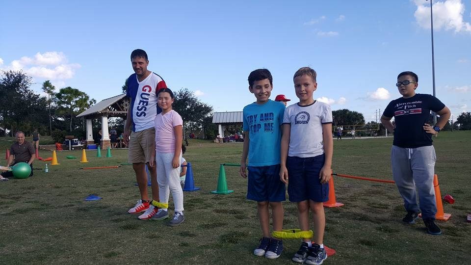 Three-Legged Race at a Crazy Games event