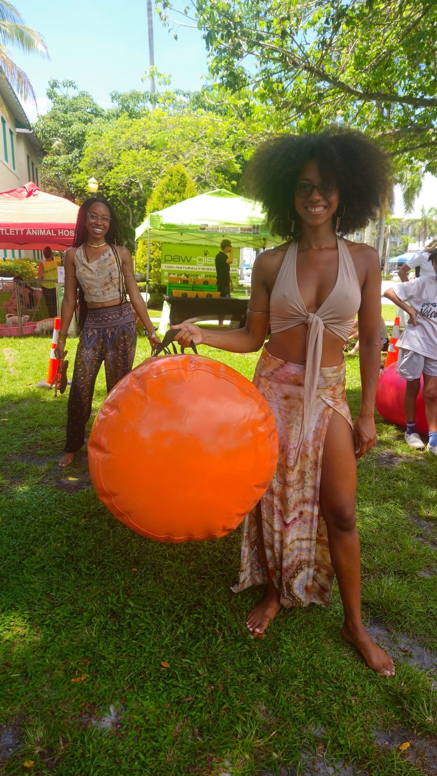 Giant Push Ball at a Crazy Games event