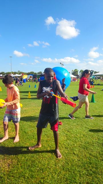 Crazy Water Tag at a Crazy Games event