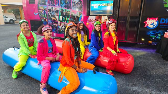 Giant Inflatable Rolling Logs at a Crazy Games event