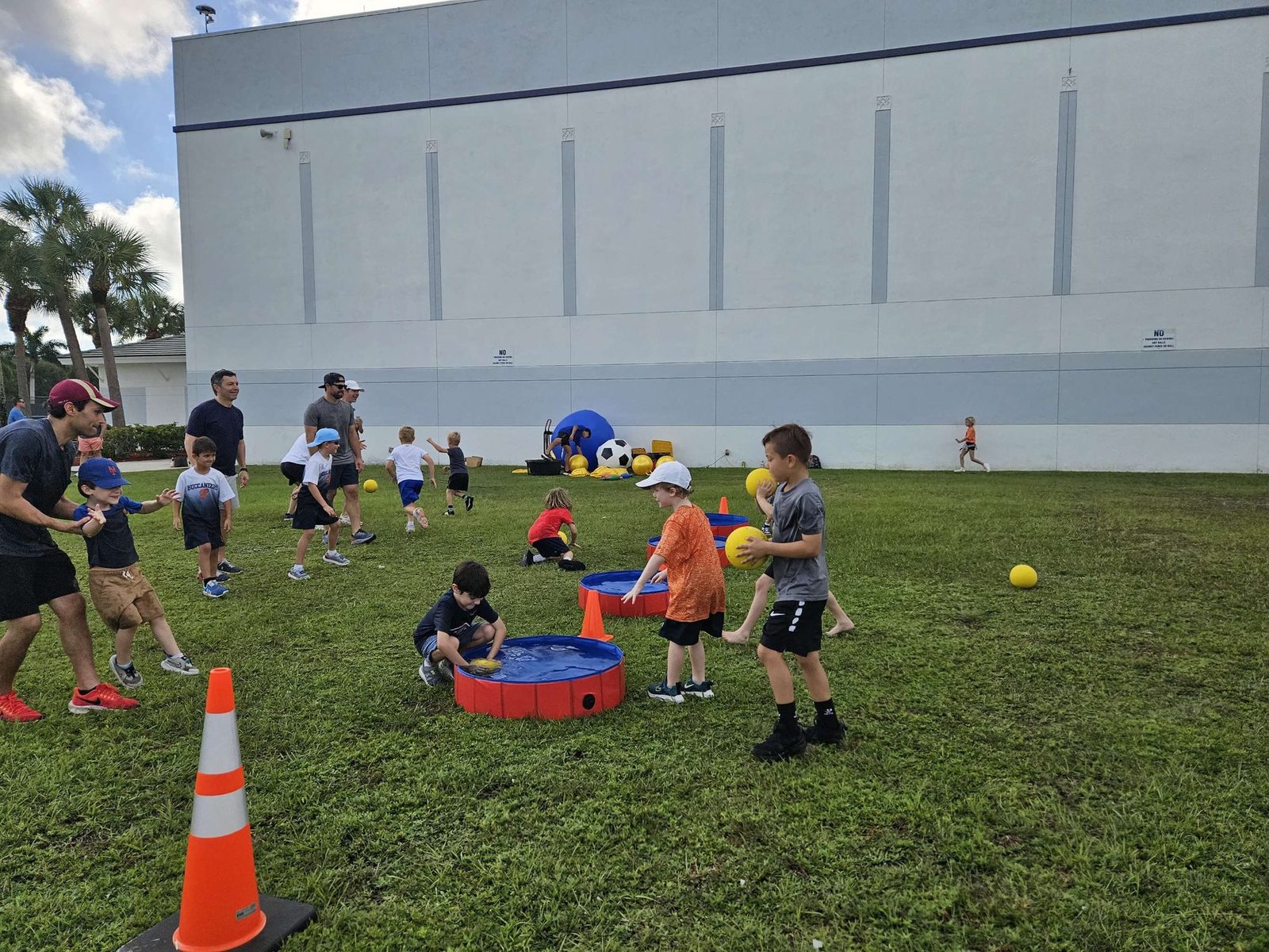 Water Bomb Relay at a Crazy Games event