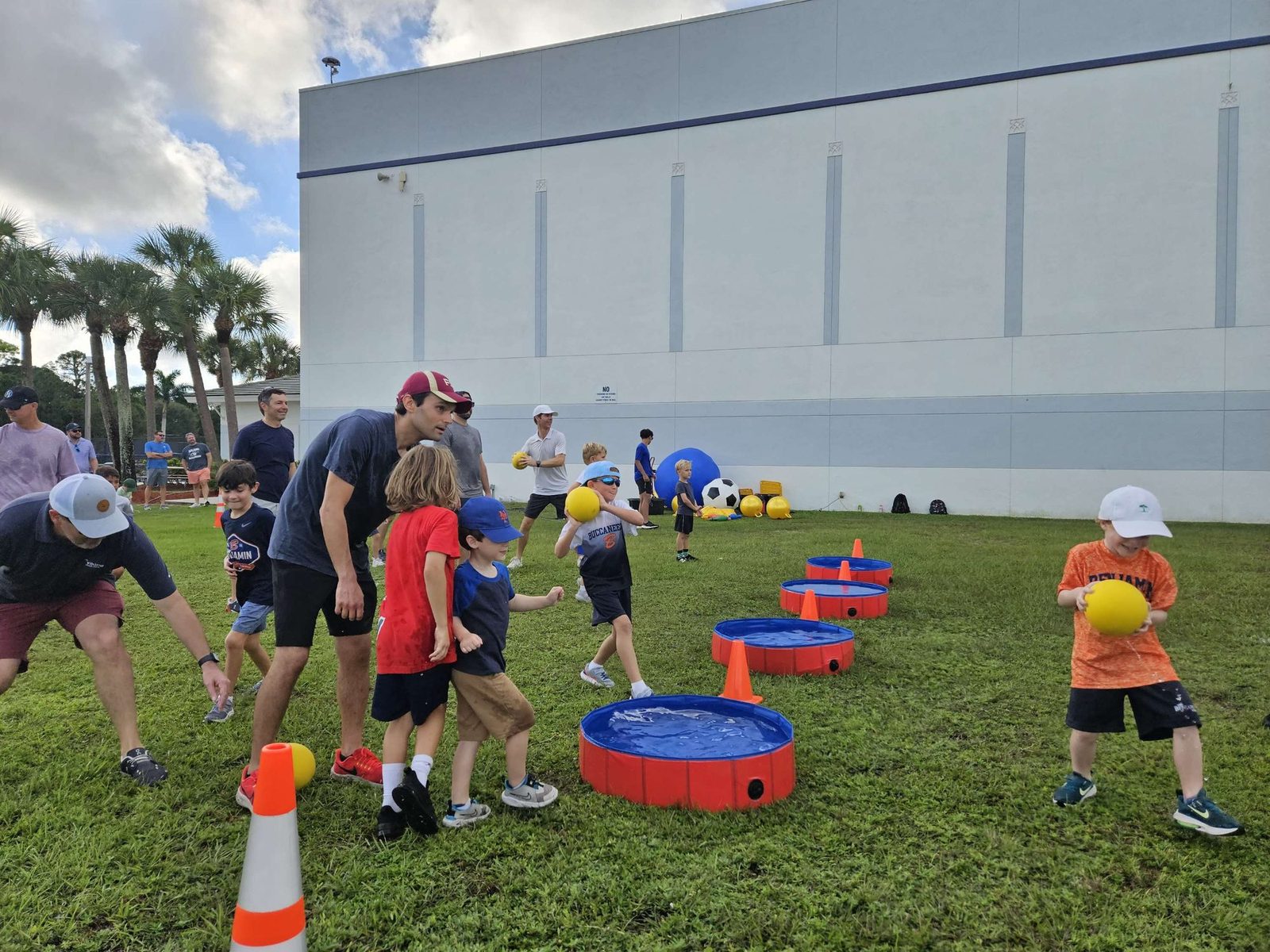 Water Bomb Relay at a Crazy Games event