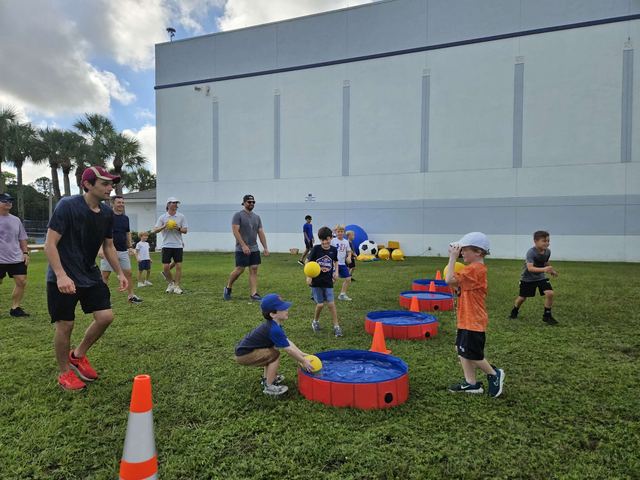Water Bomb Relay at a Crazy Games event