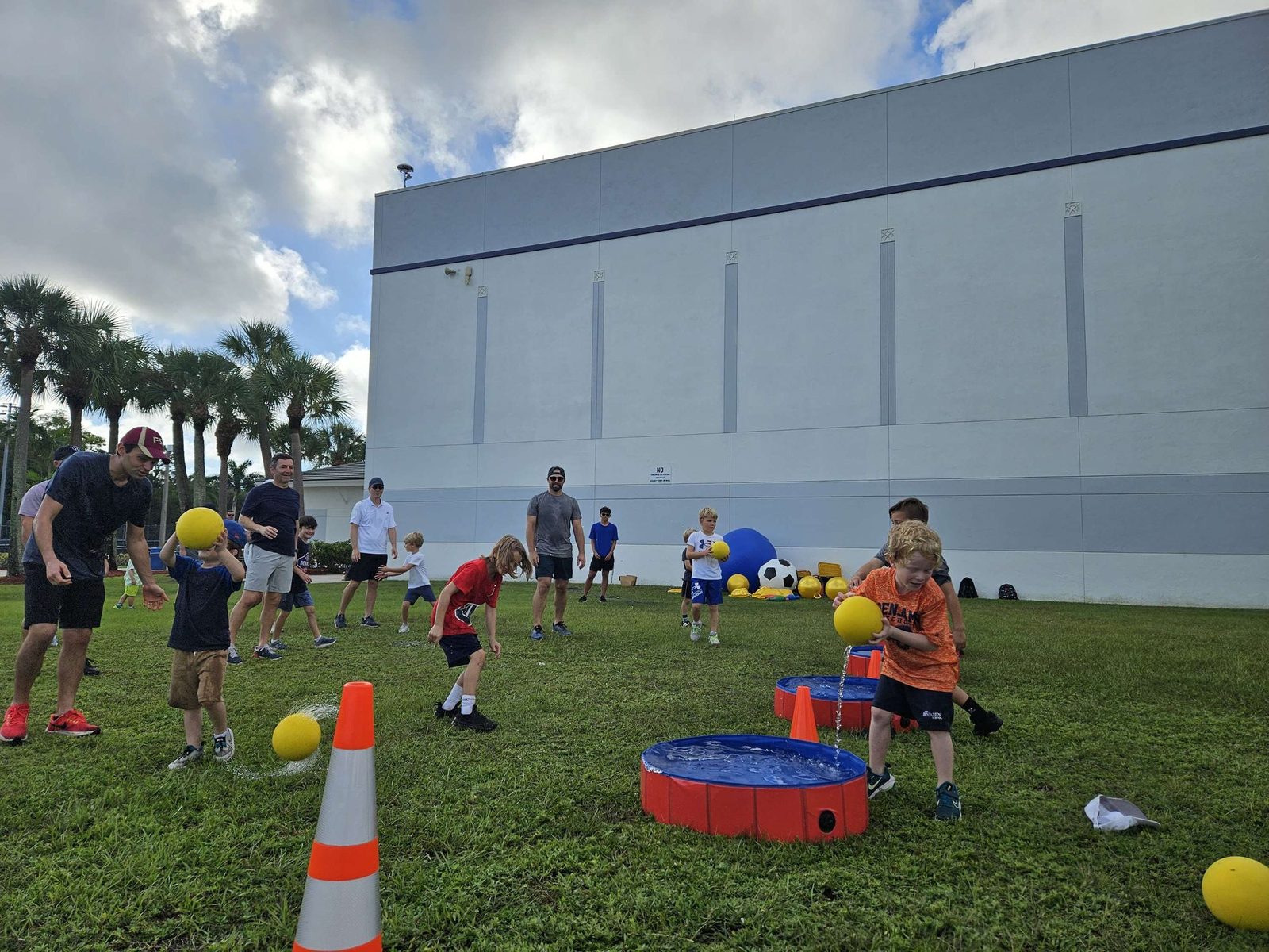Water Bomb Relay at a Crazy Games event
