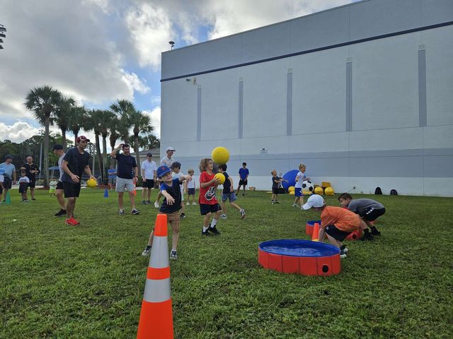 Water Bomb Relay at a Crazy Games event