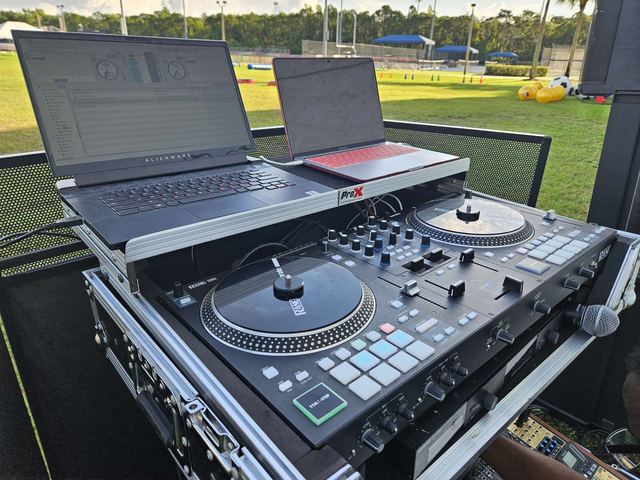 DJ's at a Crazy Games event