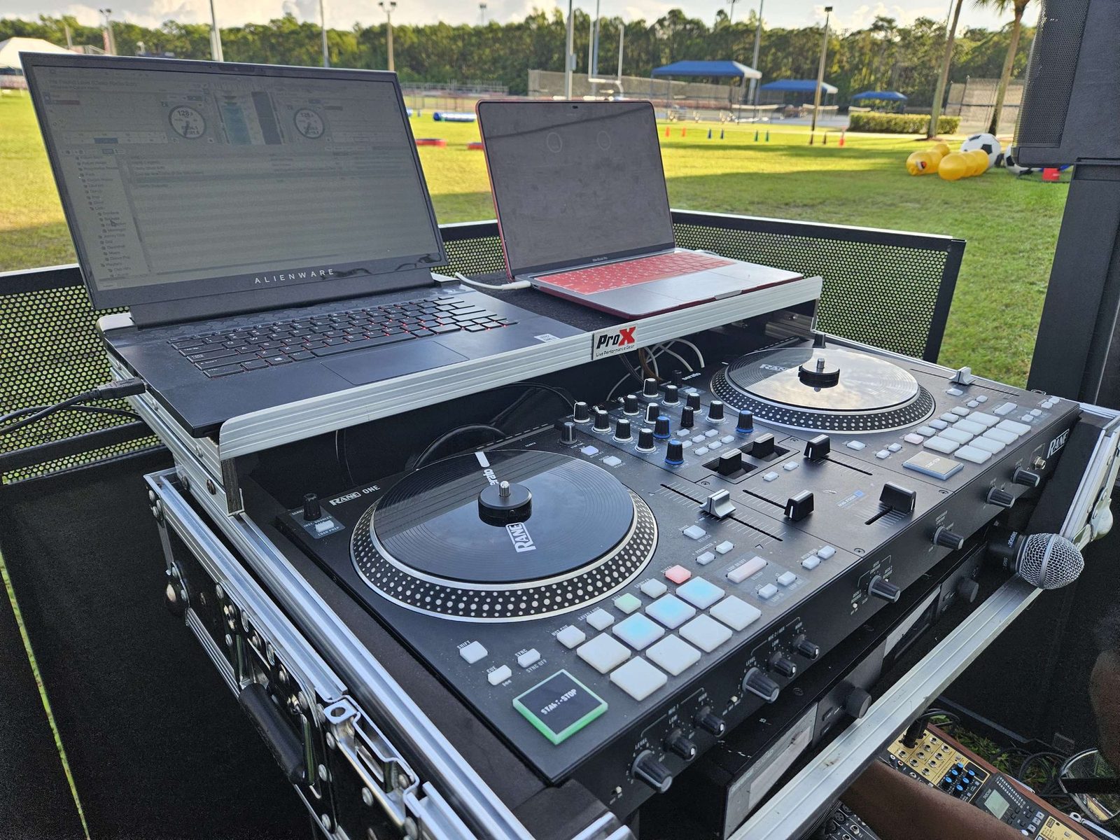 DJ's at a Crazy Games event