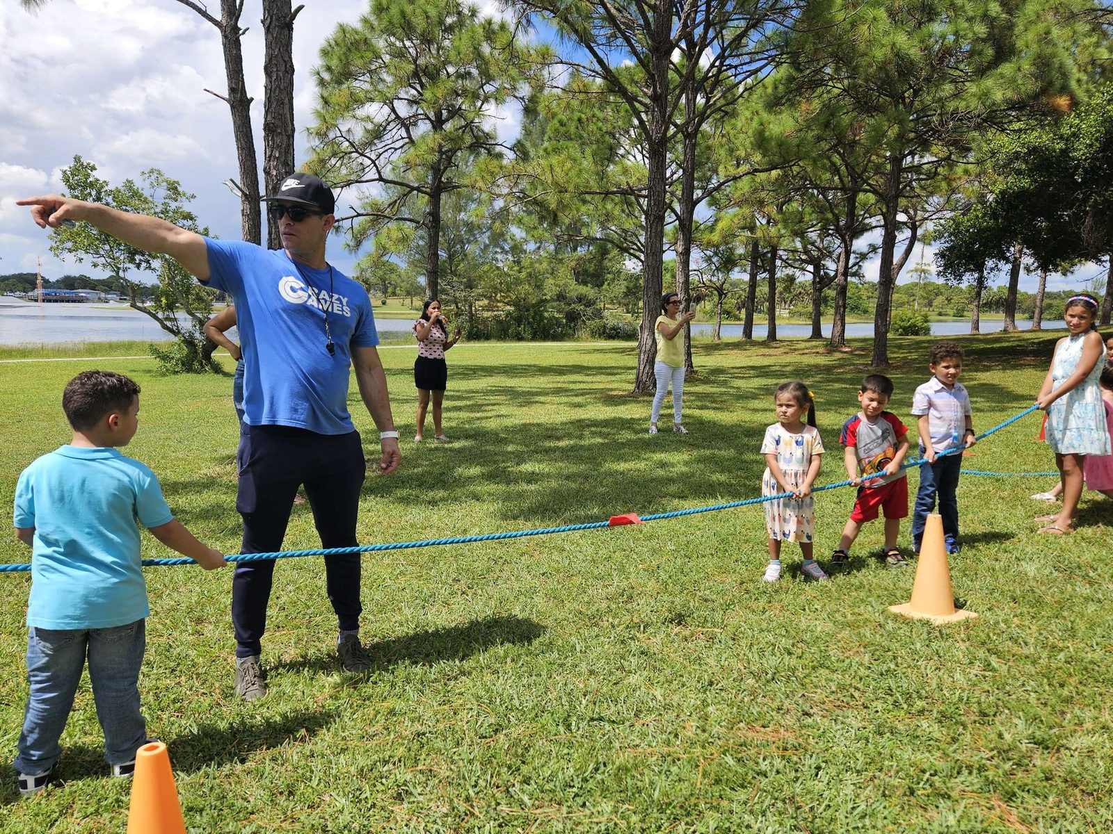 Team field games at a Crazy Games event