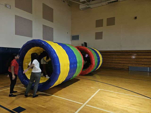 Human Hamster Wheels at a Crazy Games event