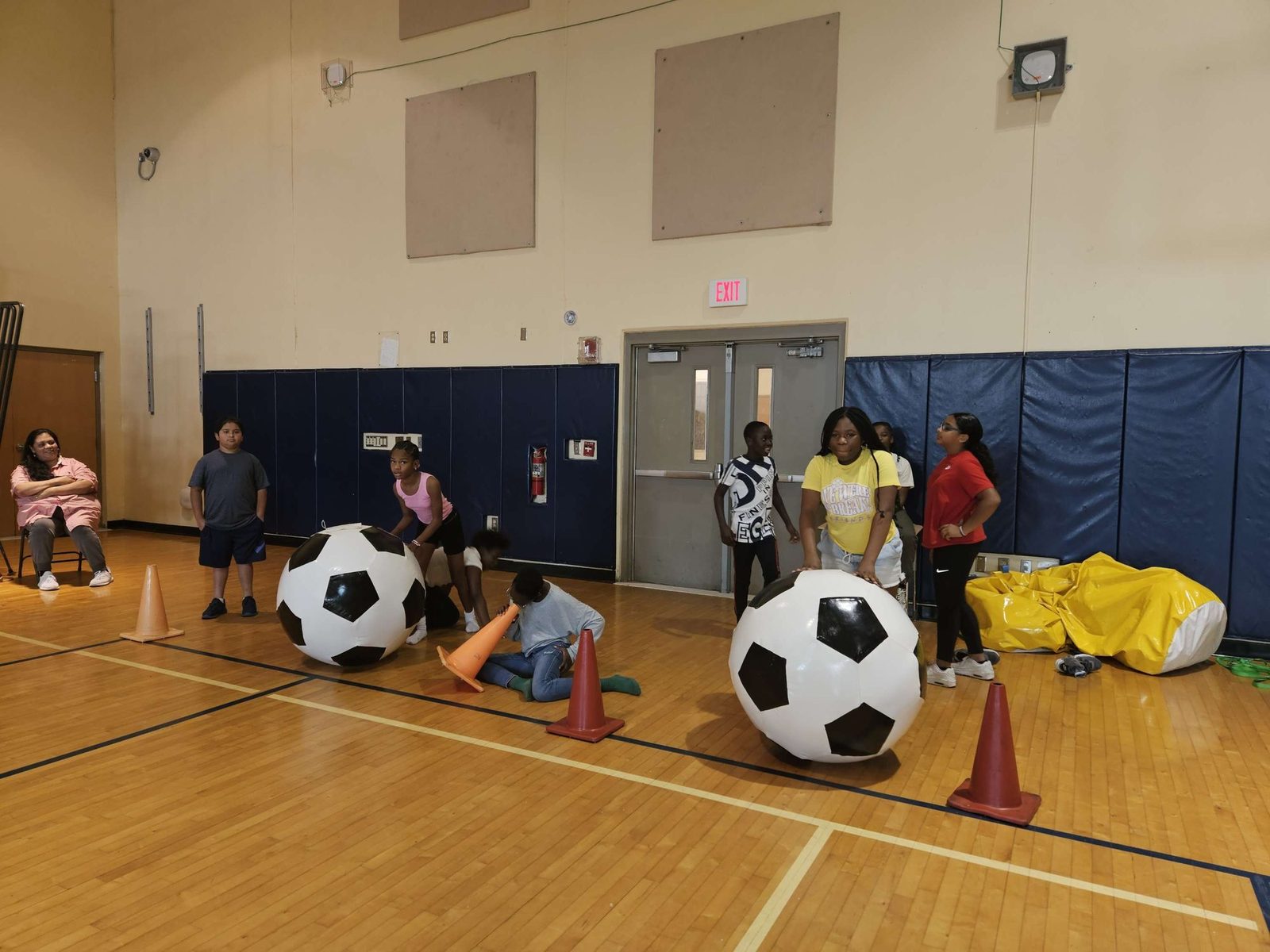 Giant Push Ball at a Crazy Games event