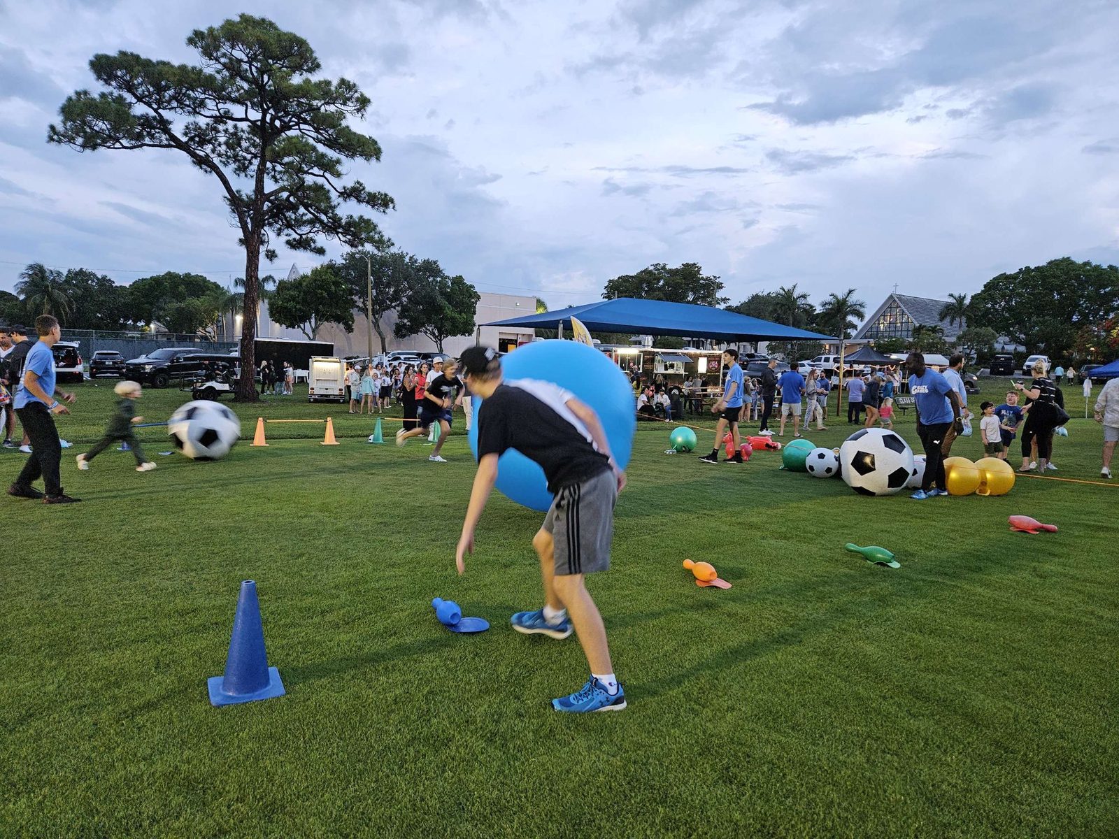 Giant Push Ball at a Crazy Games event