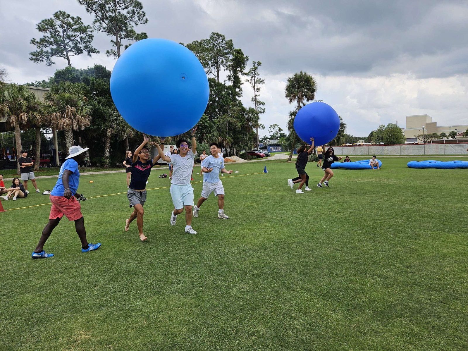 Giant Push Ball at a Crazy Games event