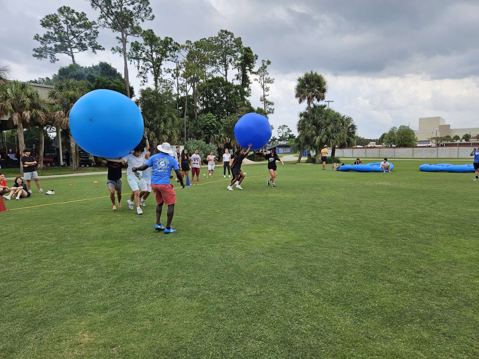 Giant Push Ball at a Crazy Games event