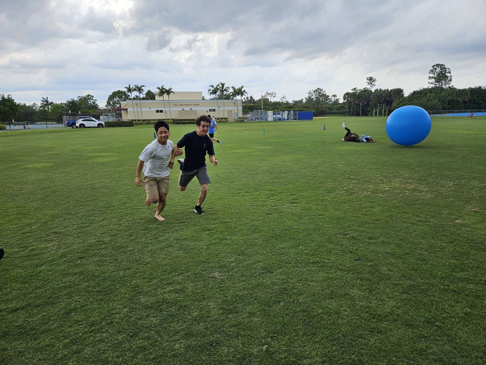Giant Push Ball at a Crazy Games event