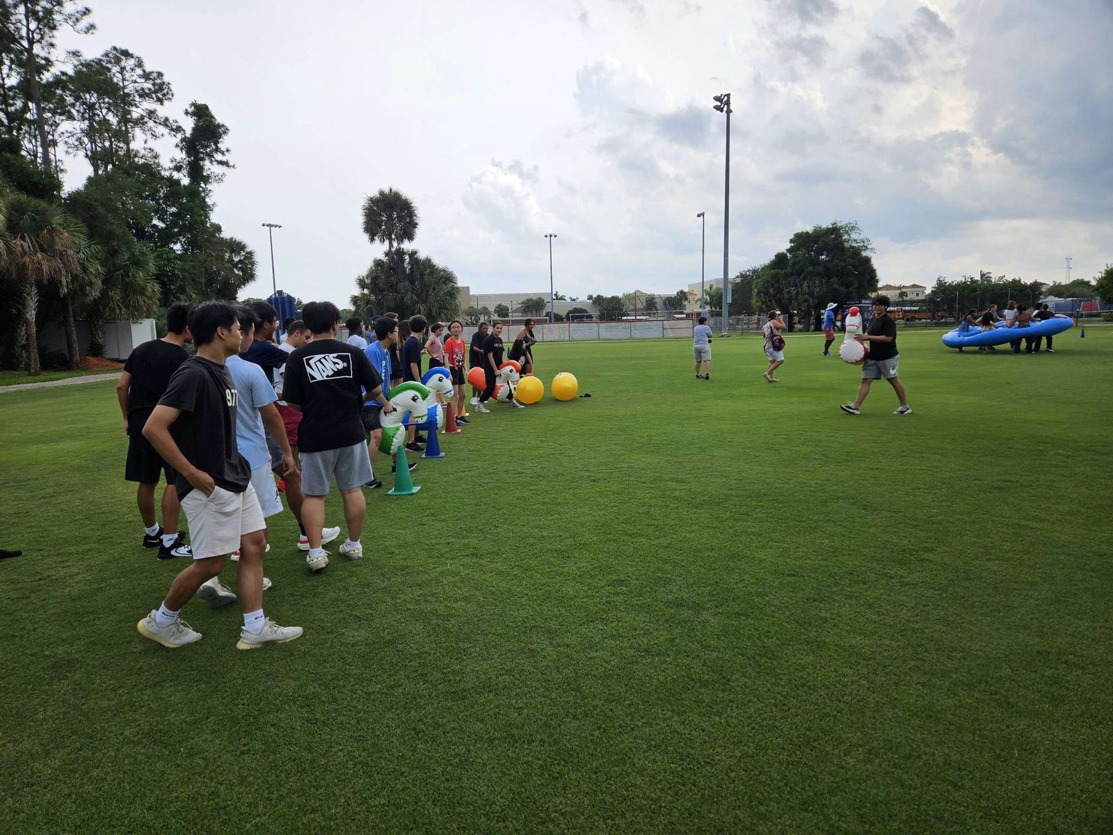 Giant Push Ball at a Crazy Games event