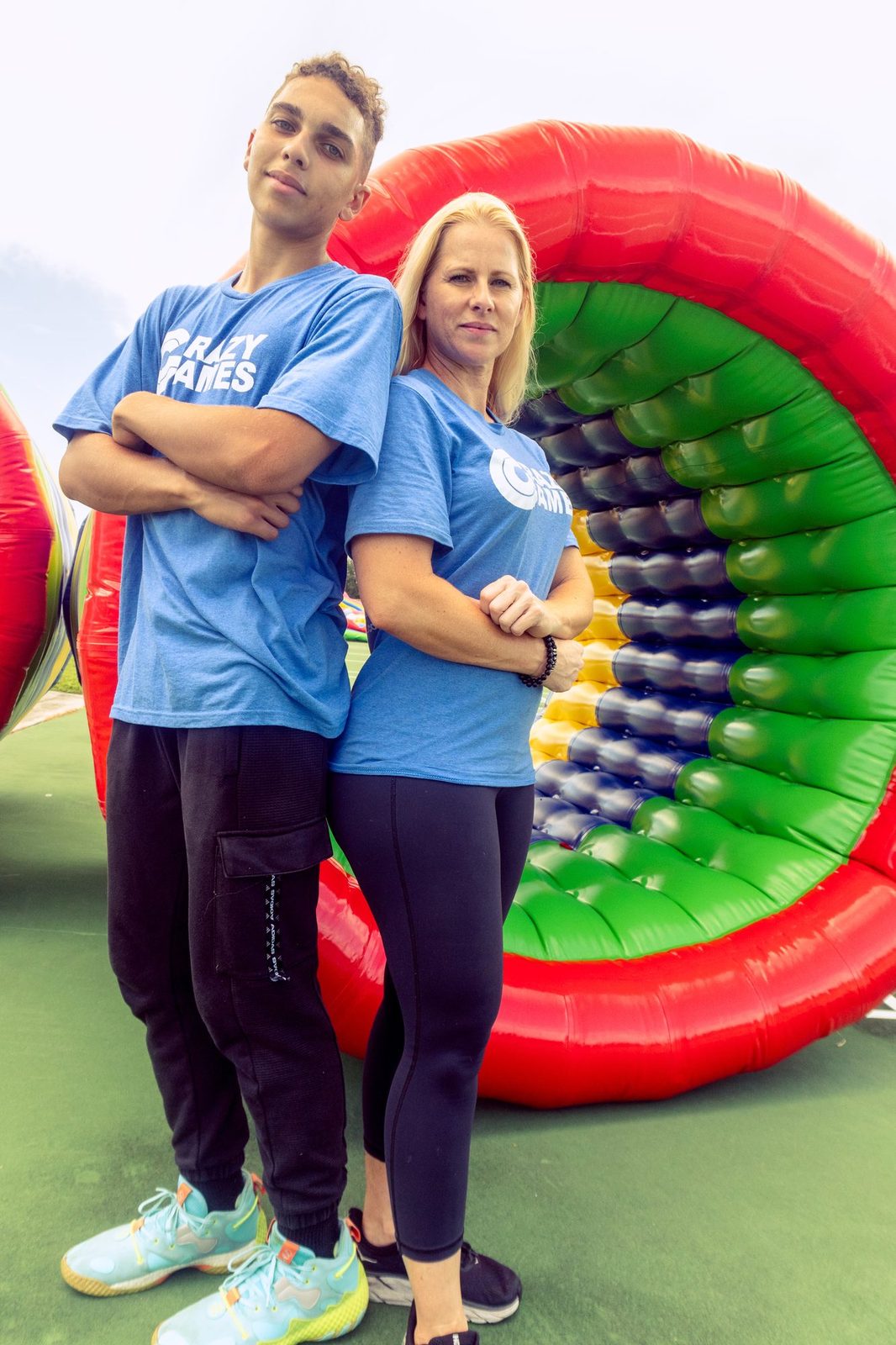 Human Hamster Wheel at a Crazy Games event