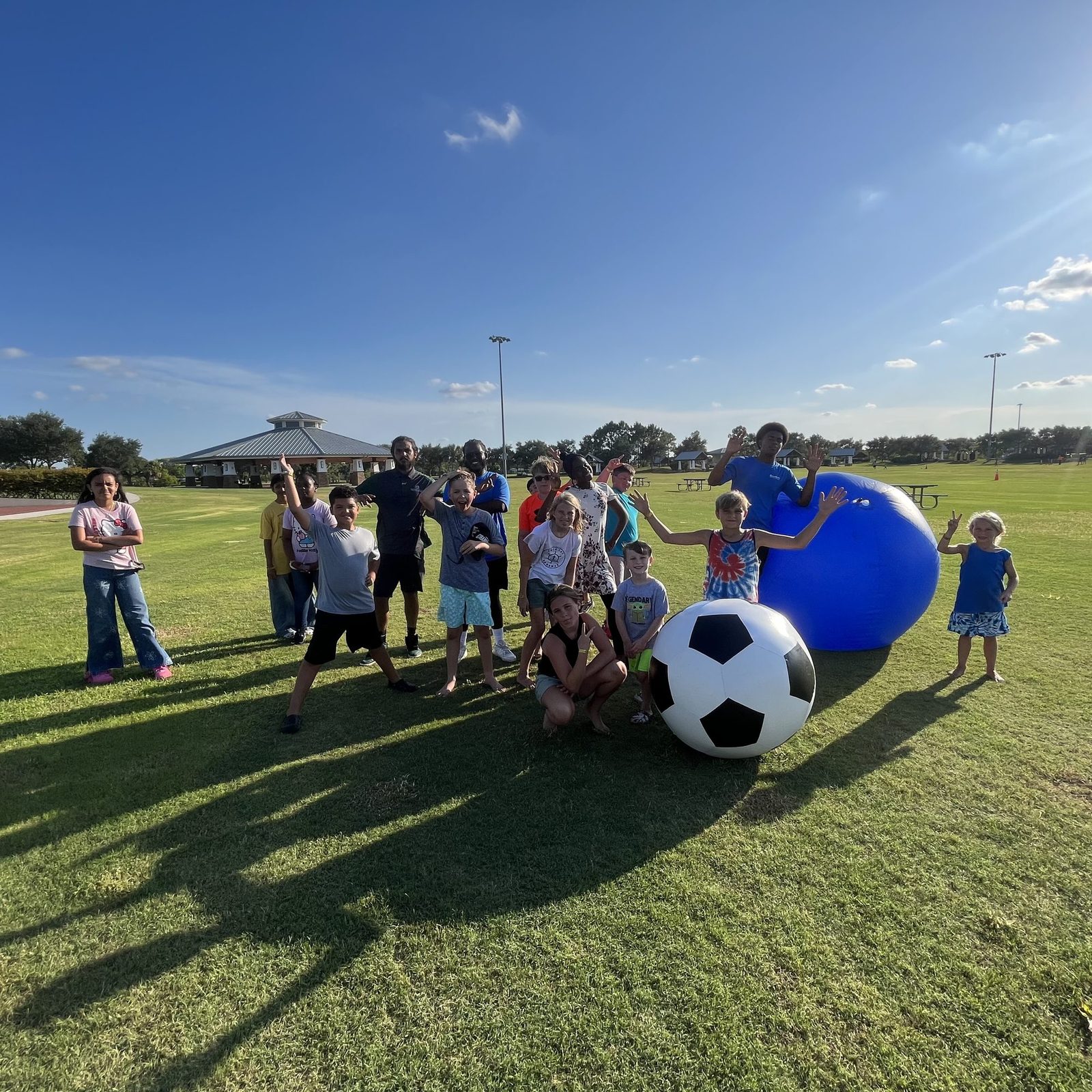 Giant Push Ball at a Crazy Games event