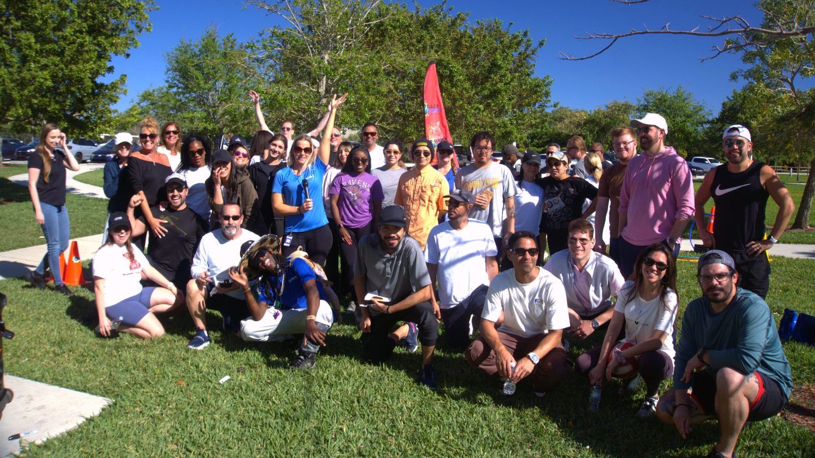 Team building at a Crazy Games event