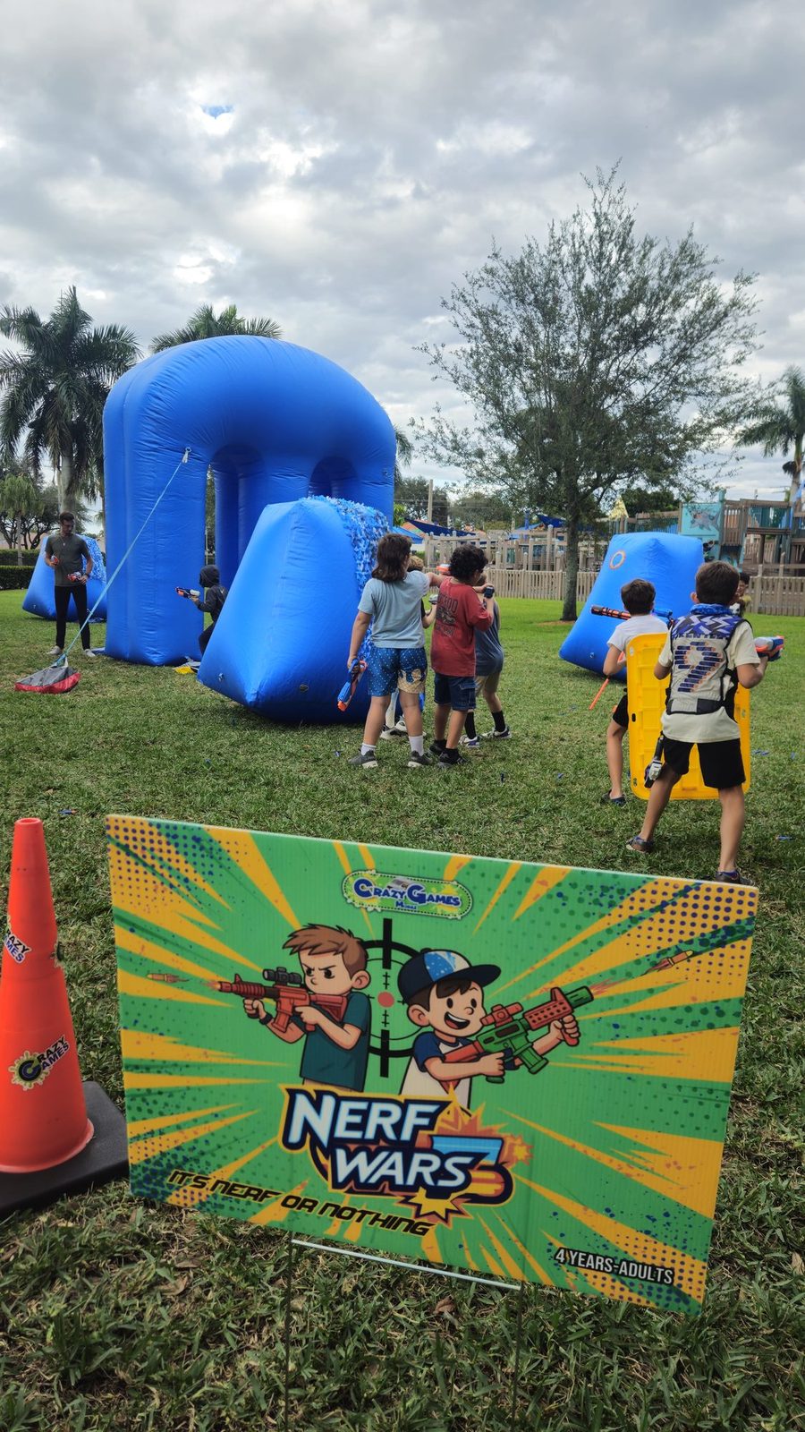 Nerf Wars at a Crazy Games event