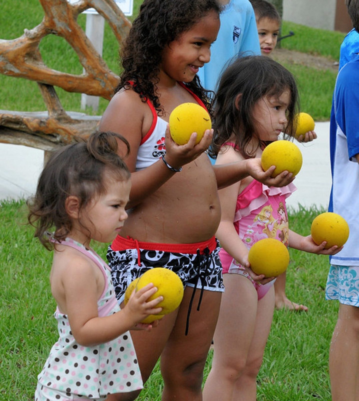 Water bombs at a Crazy Games event