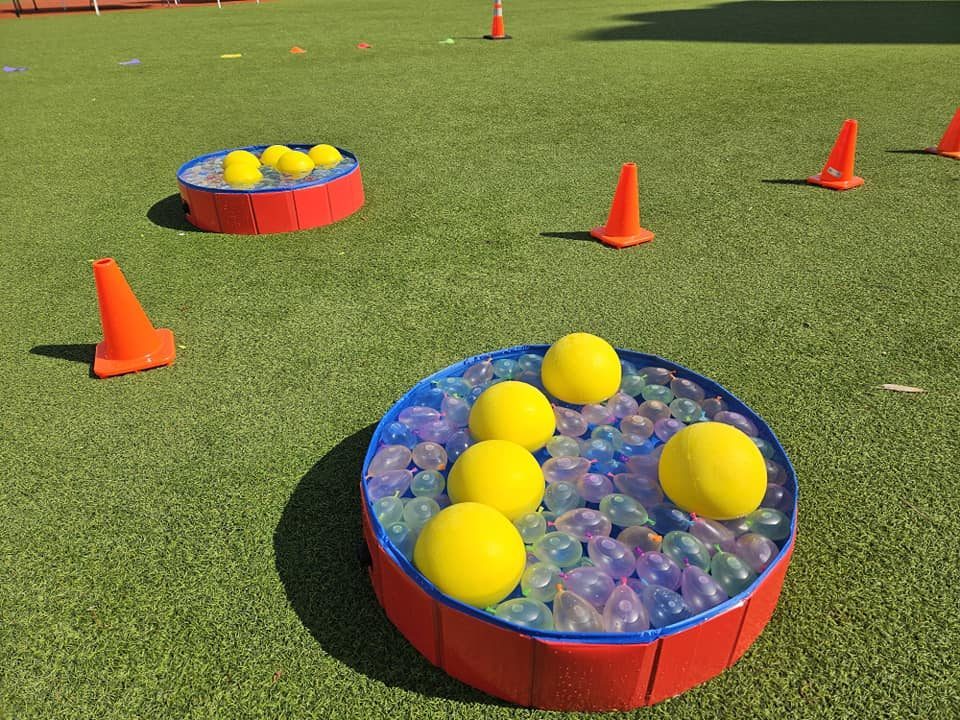 Water Bomb Relay at a Crazy Games event