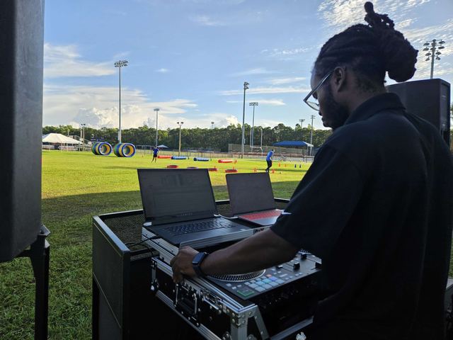 DJ's at a Crazy Games event