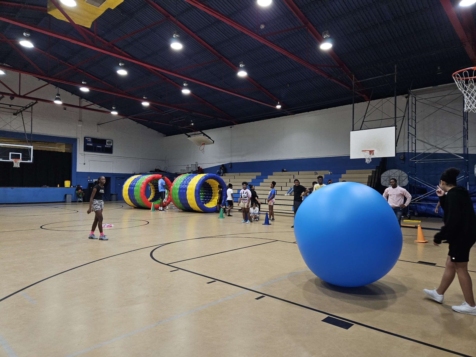Giant Push Ball at a Crazy Games event