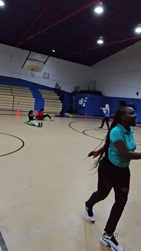 Kids playing Crazy Games holiday games at a real Palm Beach County event